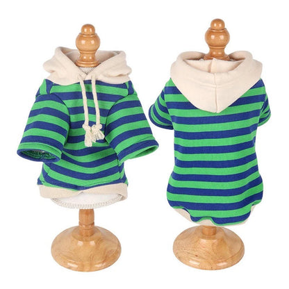 Green/Orange Striped Hoodie